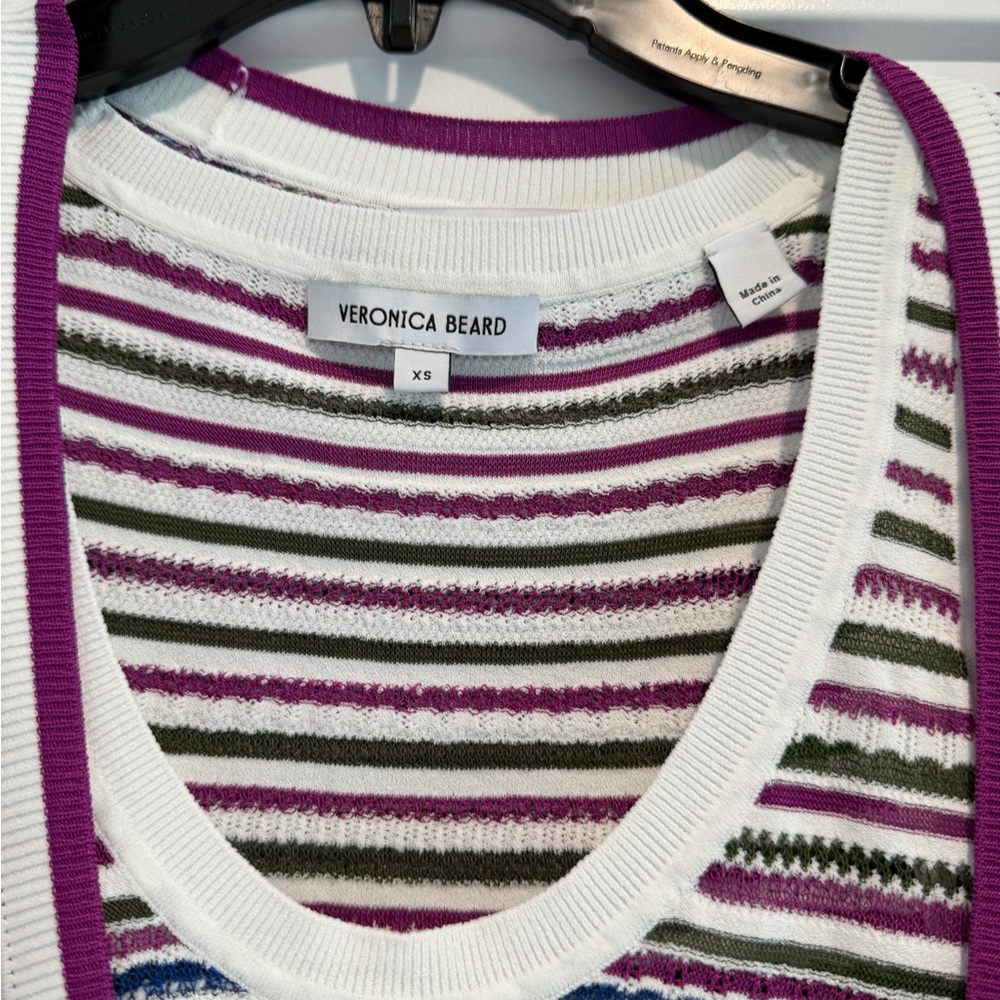 Veronica Beard Nabella Striped Knit Tank - NWOT - XS - Picture 13 of 14
